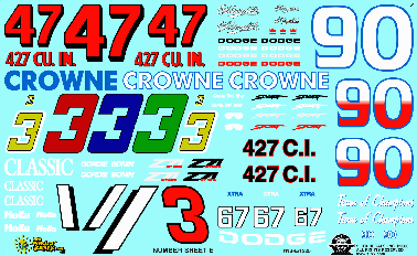 Slixx Decals Number Sheets W/ Various Numbers