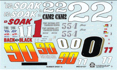 Slixx Decals Number Sheet W/ Various Numbers
