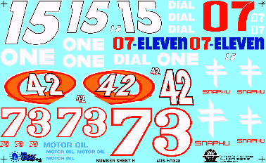 Slixx Decals Number Sheet W/ Various Numbers