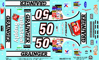 Slixx Decals 1999 #50 GRAINGER SUPERTRUCK