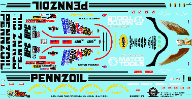 Slixx Decals 99 EDDIE HILL PENNZOIL TOP FUEL DRAGSTER