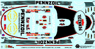Slixx Decals 99 PENNZOIL FIREBIRD PROSTOCK