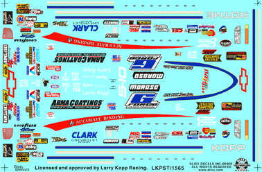 Slixx Decals Larry Kopp's '98 Chevy S-10 Prostock Truck 
