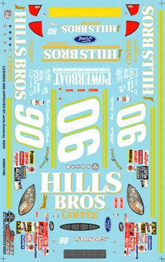 Slixx Decals 2000 #90 HILLS BROS TAURUS