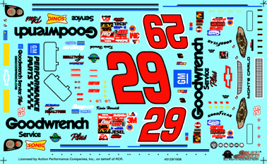 Slixx Decals 2001 #29 GOODWRECH MONTE CARLO