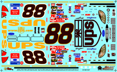 Slixx Decals 2001 #88 UPS TAURUS