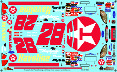 Slixx Decals 2001 #28 HAVOLINE TAURUS