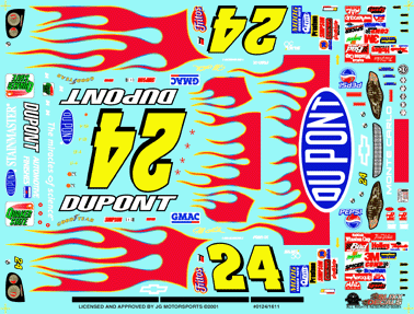 Slixx Decals 2001 #24 DUPONT MONTE CARLO