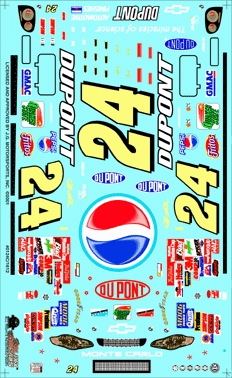 Slixx Decals 2001 DUPONT PEPSI