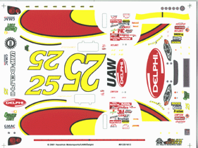 Slixx Decals 2001 #25 UAW MONTE CARLO