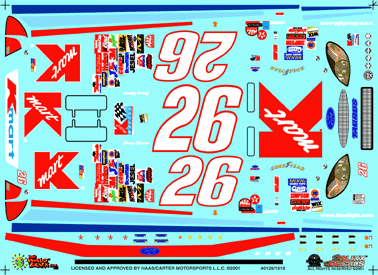 Slixx Decals 2001 #26 K-MART TAURUS