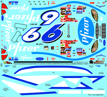 Slixx Decals 2001 #6 PFIZER TAURUS