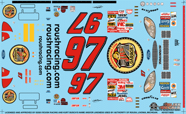 Slixx Decals 2001 #97 JR'S GARAGE TAURUS