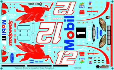 Slixx Decals 2001 #12 MOBIL 1 TAURUS