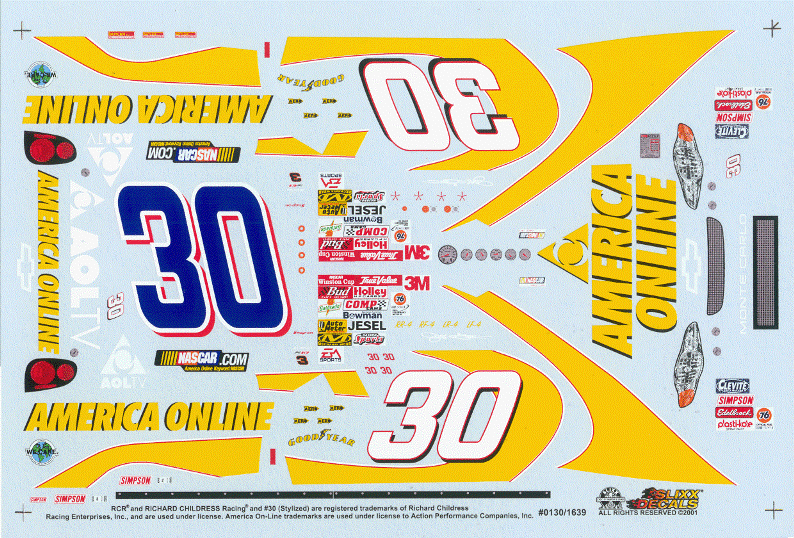 Slixx Decals 2001 AOL