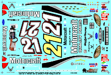 Slixx Decals 2001 #21 MOTOCRAFT TAURUS