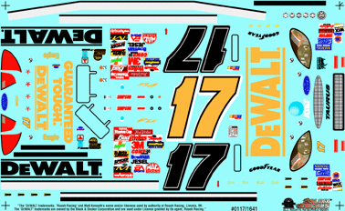Slixx Decals 2001 #17 DEWALT TAURUS