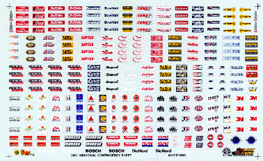 Slixx Decals 2001 STOCK CAR GROUPED CONTINGENCY SHEET