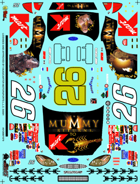 Slixx Decals 2001 #26 MUMMY II TAURUS (FONTANA)