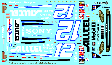 Slixx Decals 2003 #12 ALLTELL DODGE INTREPID W/C