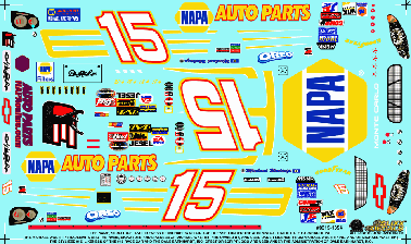 Slixx Decals 2003 #15 NAPA MONTE CARLO