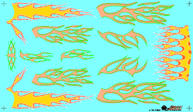 Slixx Decals FLAME SHEET 5 (OLD SCHOOL FLAMES)