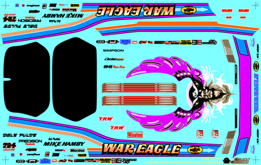 Slixx Decals DALE PULDE'S WAR EAGLE '82 FIREBIRD F/C