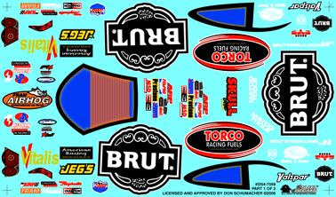 Slixx Decals BRUT STRATUS FUNNY CAR