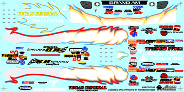 Slixx Decals GREG ANDERSON'S '03 GRAND AM PROSTOCK
