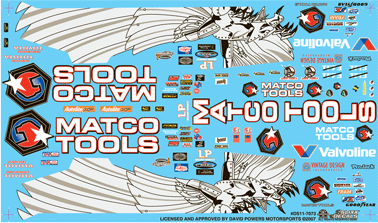 Slixx Decals Matco Tools Top Fuel Dragster