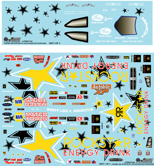 Slixx Decals Inc., 08 Jerry Toliver's Rockstar Charger FC