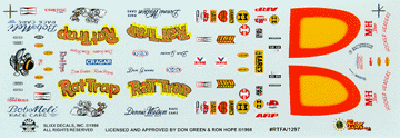 Slixx Decals RON HOPE & DON GREEN'S RAT TRAP FUEL ALTERED