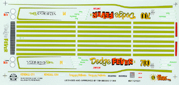 Slixx Decals DODGE FEVER CHALLENGER FUNNY CAR