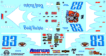 98 BEEF PACKERS SPRINT CAR Slixx Decals