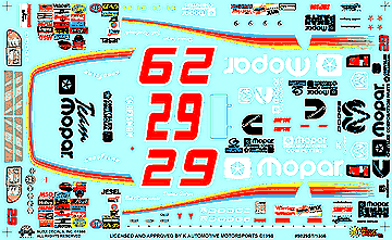 98 #29 TEAM MOPAR SUPERTRUCK Slixx Decals