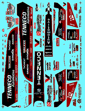Slixx Decals 98 TENNECO TOP FUEL DRAGSTER