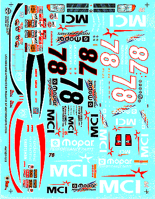 Slixx Decals 98 MCI DODGE SUPERTRUCK