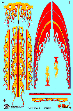 SLIXX DECALS FLAMES SHEET 2